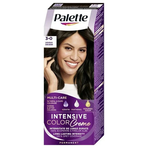 Palette Intensive Color Creme, Боя за коса, 3-0 (N2) тъмно кафяв