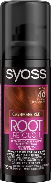 Syoss Root Retouch, оцветяващ спрей за корени на коса, кашмирено червен, 120 мл.