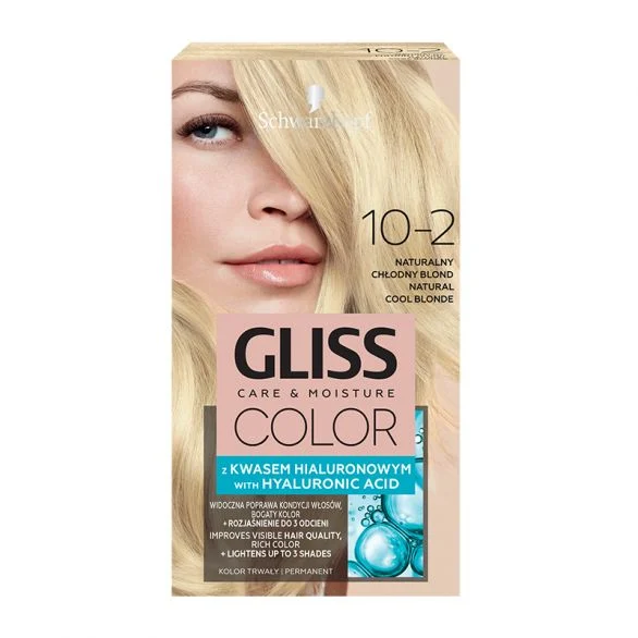 Schwarzkopf Gliss Color, боя за коса, 10-2 естествено хлано рус