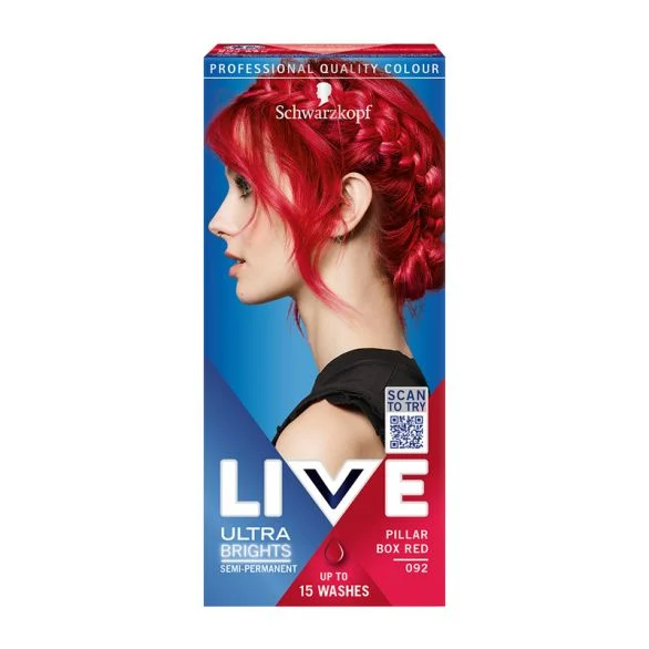 Schwarzkopf Live Ultra Brights, боя за коса, 092 червено