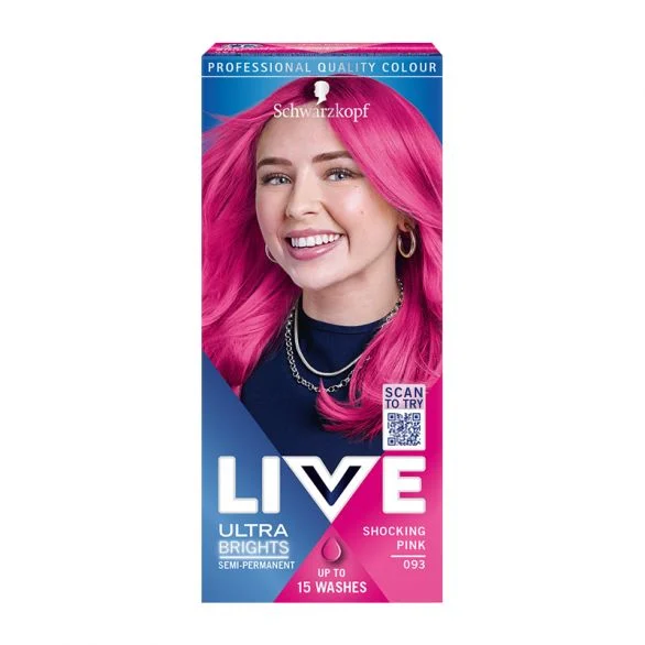 Schwarzkopf Live Ultra Brights, боя за коса, 093 шокиращо розово