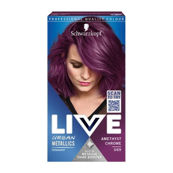 Schwarzkopf Live Urban Metallics, боя за коса, U69 хладен аметист