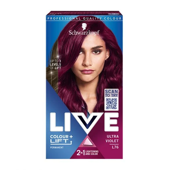 Schwarzkopf Live Colour + Lift, боя за коса, L76 ултра виолетов