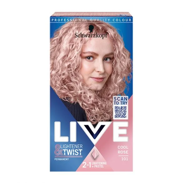 Schwarzkopf Live Lightener & Twist, боя за коса, 101 хладно розов