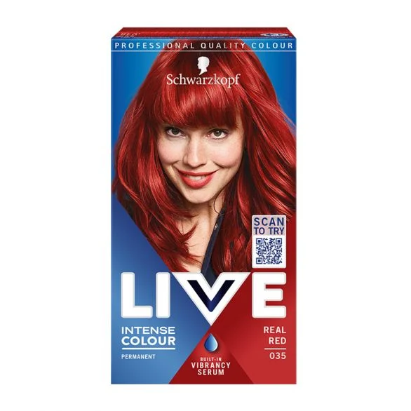 Schwarzkopf Live Intence Colour, боя за коса, 035 реално червено