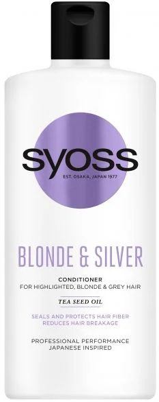 Syoss Blonde & Silver, балсам за боядисана и сива коса, 440 мл.