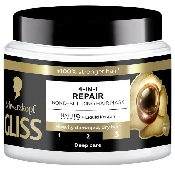 Gliss Ultimate Repair 4 in 1, маска за суха, силно увредена коса 4 в 1, 400 мл.