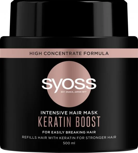 Syoss Keratin Boost, маска за коса с кератин, 500 мл.