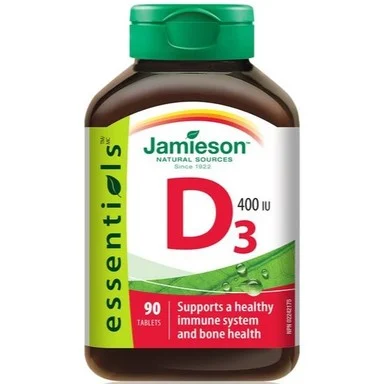 Jamieson, витамин D3 400 UI, 90 таблетки