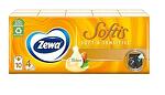 Носни кърпички без аромат Zewa Softis Soft & Sensitive, 4 слоя, 10 x 9 бр.