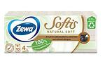 Носни кърпички Zewa Softis Natural Soft, 4 пласта, 10 пакетчета