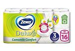 Тоалетна хартия Zewa Deluxe лайка, 16 ролки, 3 пласта