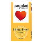 Ribbed + Dotted презервативи, 10 броя, Masculan