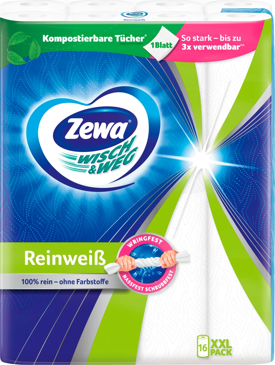 Zewa , кухненска ролка White W&W 16бр.