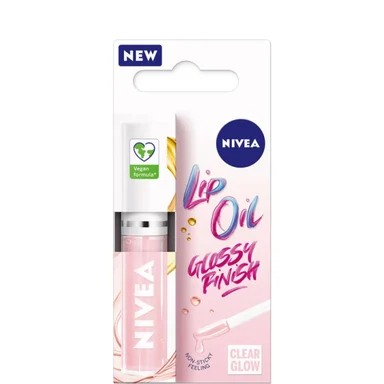 Nivea Clear Glow Lip Oil, Гланц за устни с подхранващи масла, 4.8 г