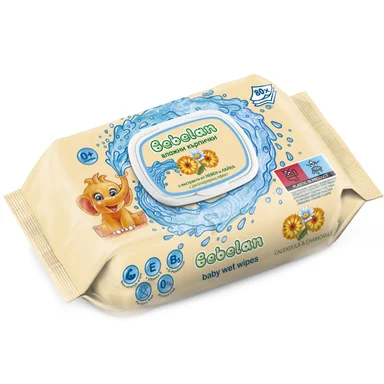 Bebelan, Мокри Кърпи с невен и лайка, 80 бр