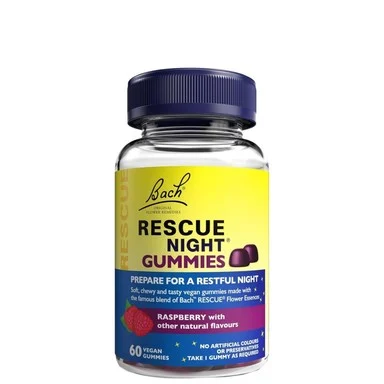 Bach Rescue Night Gummies, за спокоен сън, 60 желирани дражета