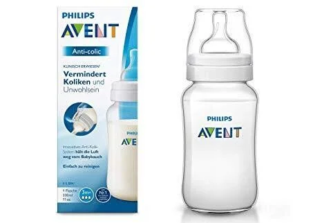 Philips Avent Natural, Шише и биберон с 3 дупки, 3+ месеца, 330 мл
