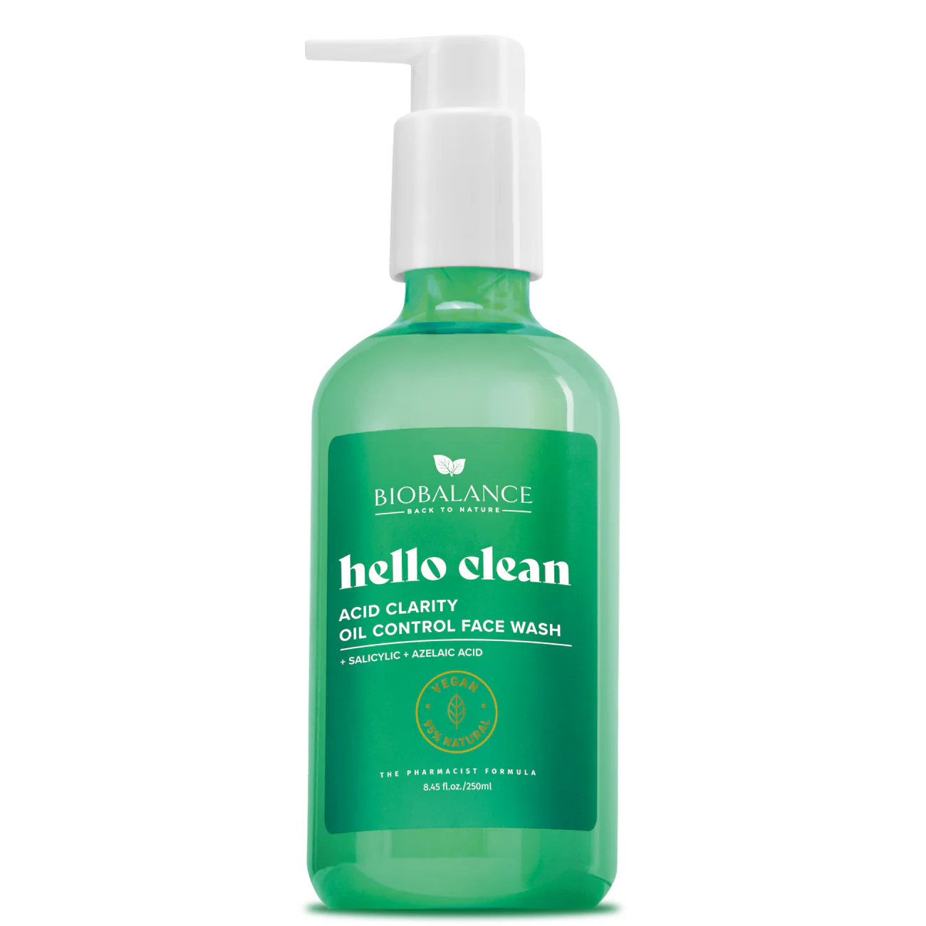 BIOBALANCE HELLO CLEAN ИЗМИВЕН ГЕЛ ЗА ЛИЦЕ СЪС САЛИЦИЛОВА КИСЕЛИНА 250 мл