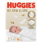 Huggies, Екстра Кеър пелени 1 (2-5кг) 26 бр Conv