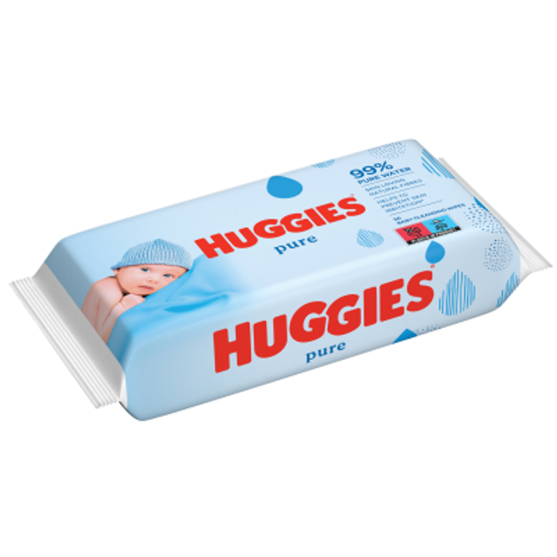 Huggies, Влажни Кърпи Pure 56 бр./пак
