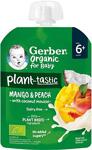 Пауч Gerber, Org Кокос, Манго и Праскова 6+м 80г, Био