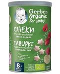 Gerber, Org Снакс Пшен. с банан и малина 8+м, 35г