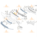 Уплътнение предна броня за MERCEDES C W205 - A2056281300