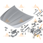 Лява панта преден капак за BMW 5er F10 F11 - 7201275