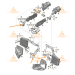 Турбо пътища за AUDI A8 D5 4N - 4N0145708B, 4N0145709P, 0P2145682