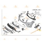 Ляв водач предна броня за MERCEDES GL X166 - A1668853124