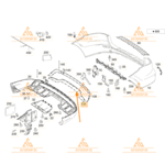 Хром задна броня за MERCEDES GL ML 166 - A1668857622, A1668857600, A1668857500