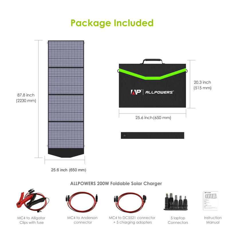 ALLPOWERS Solar Generator Kit 300W (S300 + SP027 100W Solar Panel)