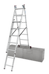 Трираменна професионална стълба CORDA 3x7 Krause