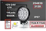 HALOGEN LED 12-24V 42w Metal- Στρογγυλό -3128