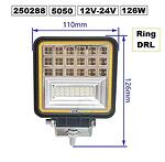 HALOGEN LED 126w λευκό ορθογώνιο. (1 τεμ.) -5050