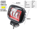 LED αλογόνου -30W /μαύρο με κόκκινο/ (1τμχ) -8185