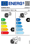 Лятна гума KUMHO 245/40 R17 95Y TL Ecsta PS71 XL