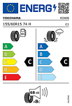 Лятна гума YOKOHAMA 155/60 R15 74H TL BLUEARTH-ES ES32