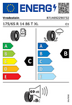 Лятна гума VREDESTEIN 175/65 R14 86T TL T-TRAC 2 XL