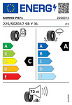 Лятна гума KUMHO 225/50 R17 98Y TL Ecsta PS71 XL  FP