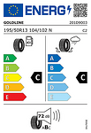 Лятна гума GOLDLINE 195/50 R13 104N TL GLV1