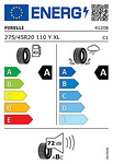 Лятна гума PIRELLI 275/45 R20 110Y TL PZERO PZ4 XL * ELECT