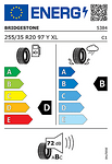 Лятна гума BRIDGESTONE 255/35 R20 97Y TL POTENZA S001 XL  AO