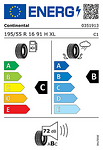 Лятна гума CONTINENTAL 195/55 R16 91H TL ContiEcoContact 5 XL