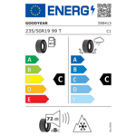 Зимна гума GOODYEAR 235/50 R19 99T TL ULTRAGRIP PERFORMANCE 3 FP EV