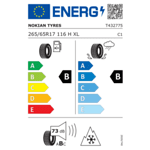 Зимна гума NOKIAN 265/65 R17 116H TL SNOWPROOF 2 XL