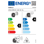 Зимна гума PIRELLI 255/45 R19 104W TL P ZERO WINTER 2 XL PNCS ELECT