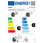 Зимна гума SUNNY 195/70 R15 104R TL NW103