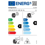 Зимна гума BRIDGESTONE 255/40 R19 100W TL Blizzak 6 ENLITEN XL